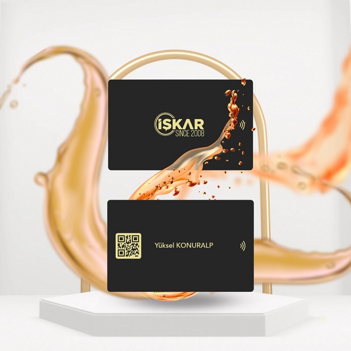 Logo ve isim Baskılı NFC Dijital Kartvizit